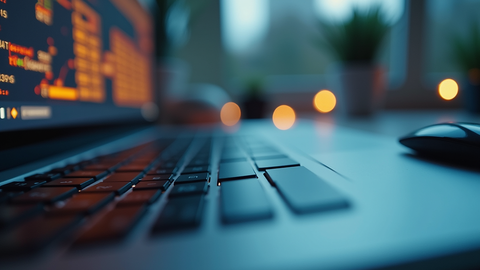 Close-up view of a laptop screen showing a digital process map